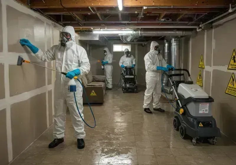 Basement Moisture Removal and Structural Drying process in Oran, MO